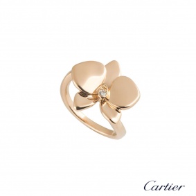 Cartier Rose Gold Diamond DOrchidees Ring B4074952